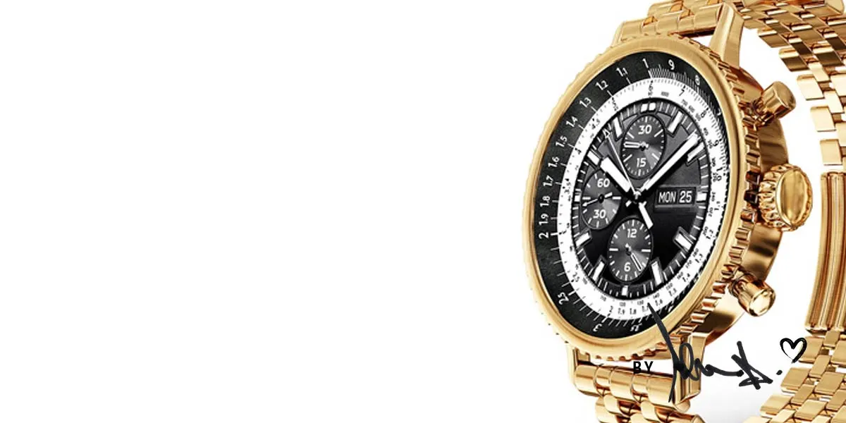 Bicolor men's watch (precious metal): Noble, light, modern