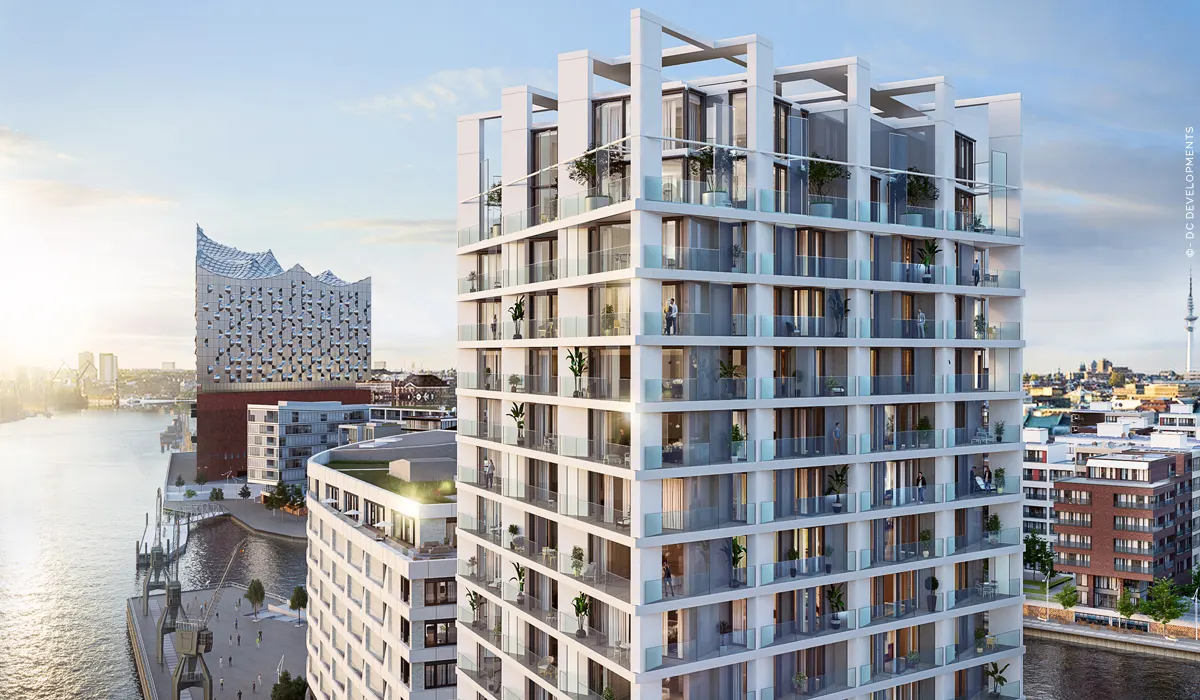 The Crown: Luxury properties Hamburg HafenCity - Condominiums with a view of the Elbphilharmonie! New construction
